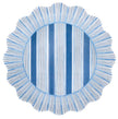 Juliska Cabana Stripe Ocean Dinner Plate S/4 - Melamine