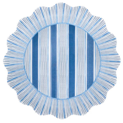 Juliska Cabana Stripe Ocean Dinner Plate S/4 - Melamine