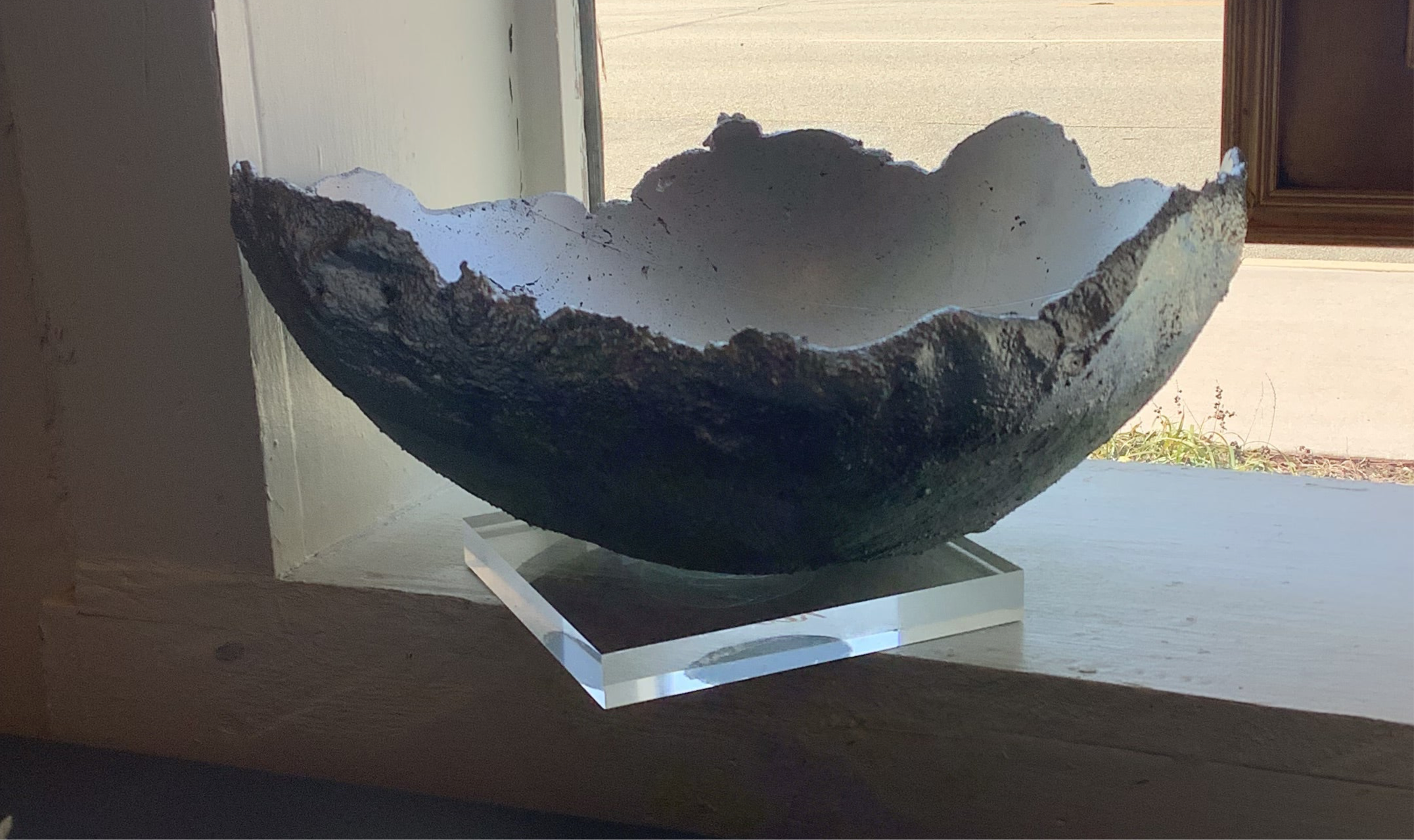 Bella Beton Concrete Bowl - Large Mint/Silver