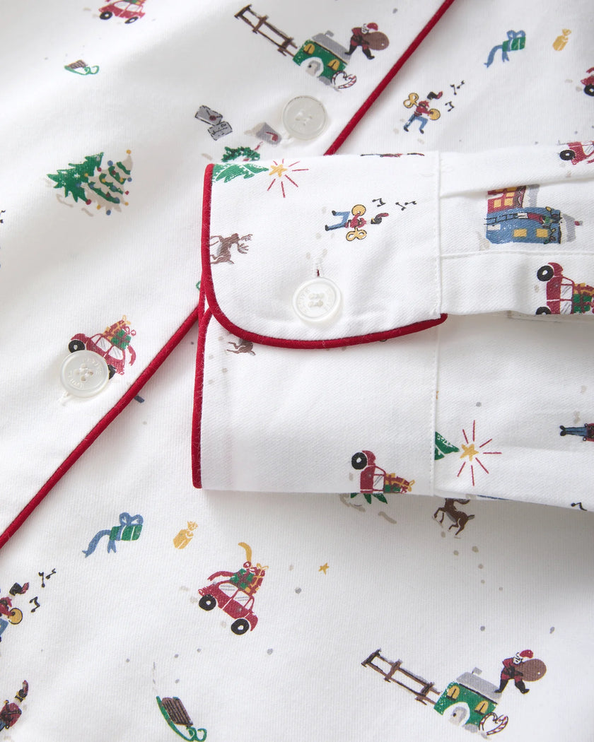 Petite Plume Women's Pima Nightshirt in Holiday Town