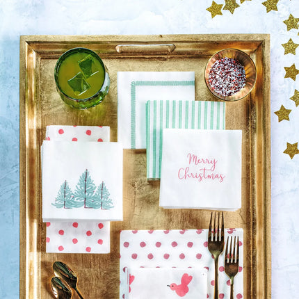 Vietri Lastra Holiday Paper Cocktail Napkins