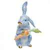 Herend Decorative Large Bunny with Carrot - Blue