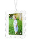 Tara Wilson Doubled Sided Scallop Ornament - Clear