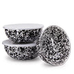 Crow Canyon Splatter Covered Multi Purpose Bowl Set - Black