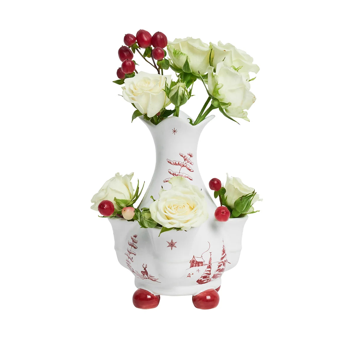 Juliska Winter Frolic Tulipiere 6” Vase - Ruby
