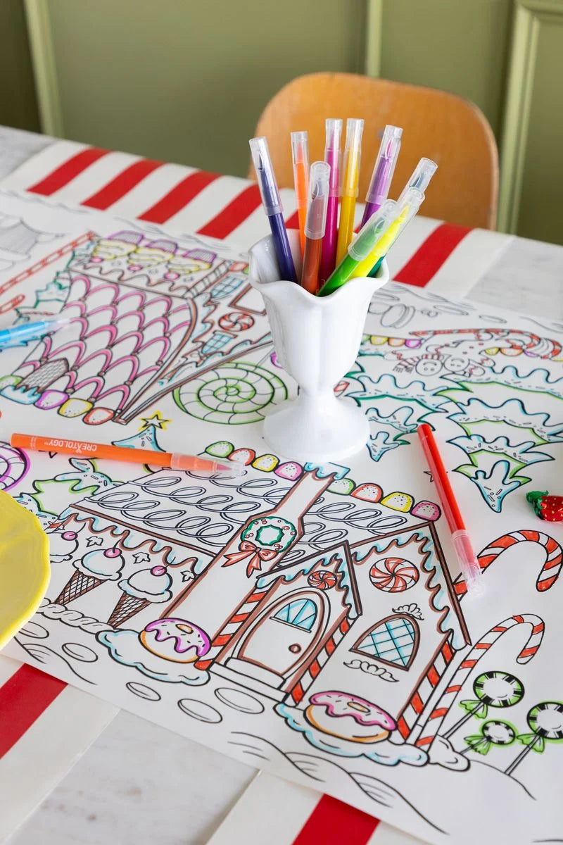 Hester & Cook Gingerbread Coloring Table Runner