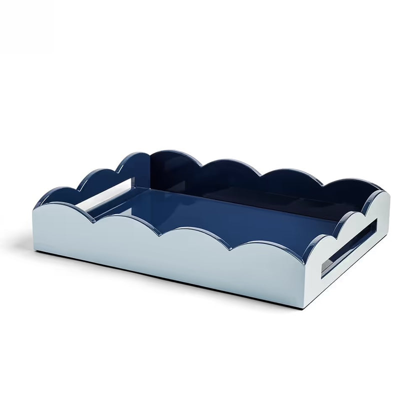 Addison Ross 17x13 Two Tone Scalloped Tray
