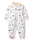 Petite Plume Baby Twill Cambridge Romper - Trick or Treat