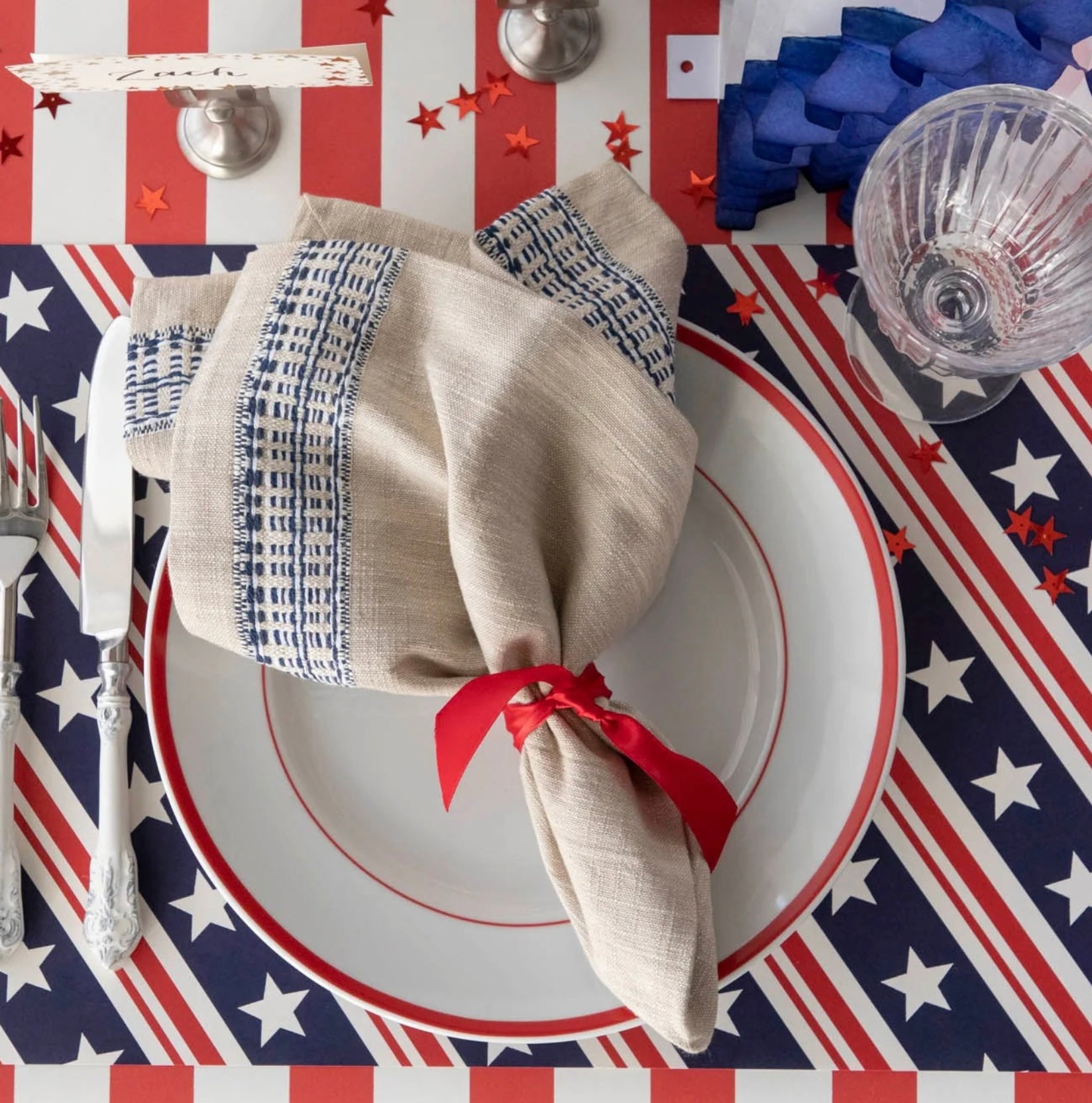 Hester & Cook Stars and Stripes Paper Placemat