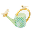 Herend Decorative Watering Can with Birds - Keylime