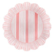 Juliska Cabana Coral Stripe Dessert/Salad Plate S/4 - Melamine