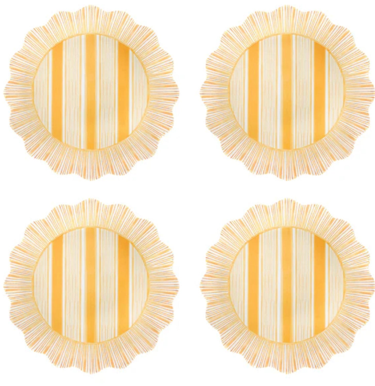 Juliska Cabana Stripe Sunshine Dessert/Salad Plate S/4 - Melamine