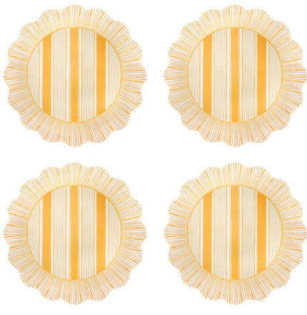 Juliska Cabana Stripe Sunshine Dessert/Salad Plate S/4 - Melamine
