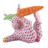Herend Decorative Juggler Bunny - Raspberry