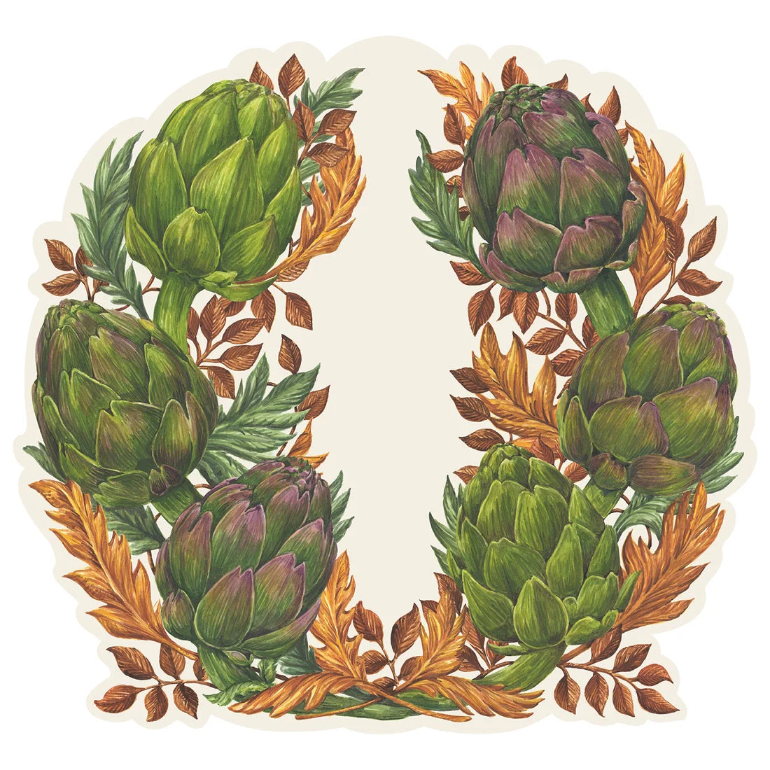 Hester & Cook Die-Cut Artichoke Wreath Placemat