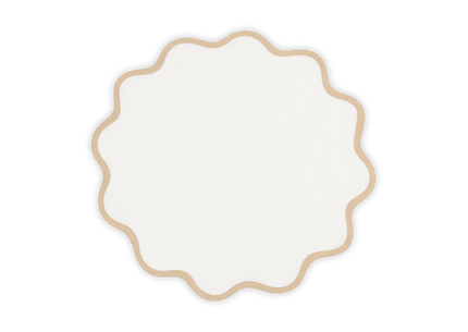 Matouk Scallop Edge Placemat - set of 4 - Oat