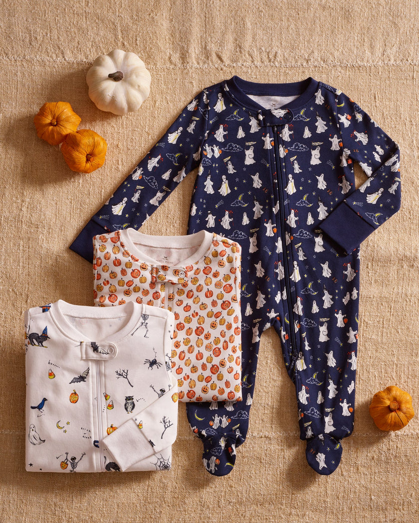 Petite Plume Baby Pima Romper - Spooky Slumber