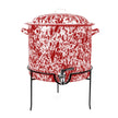 Crow Canyon Splatter Covered Beverage Dispenser with Stand - Red