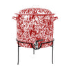Crow Canyon Splatter Covered Beverage Dispenser with Stand - Red