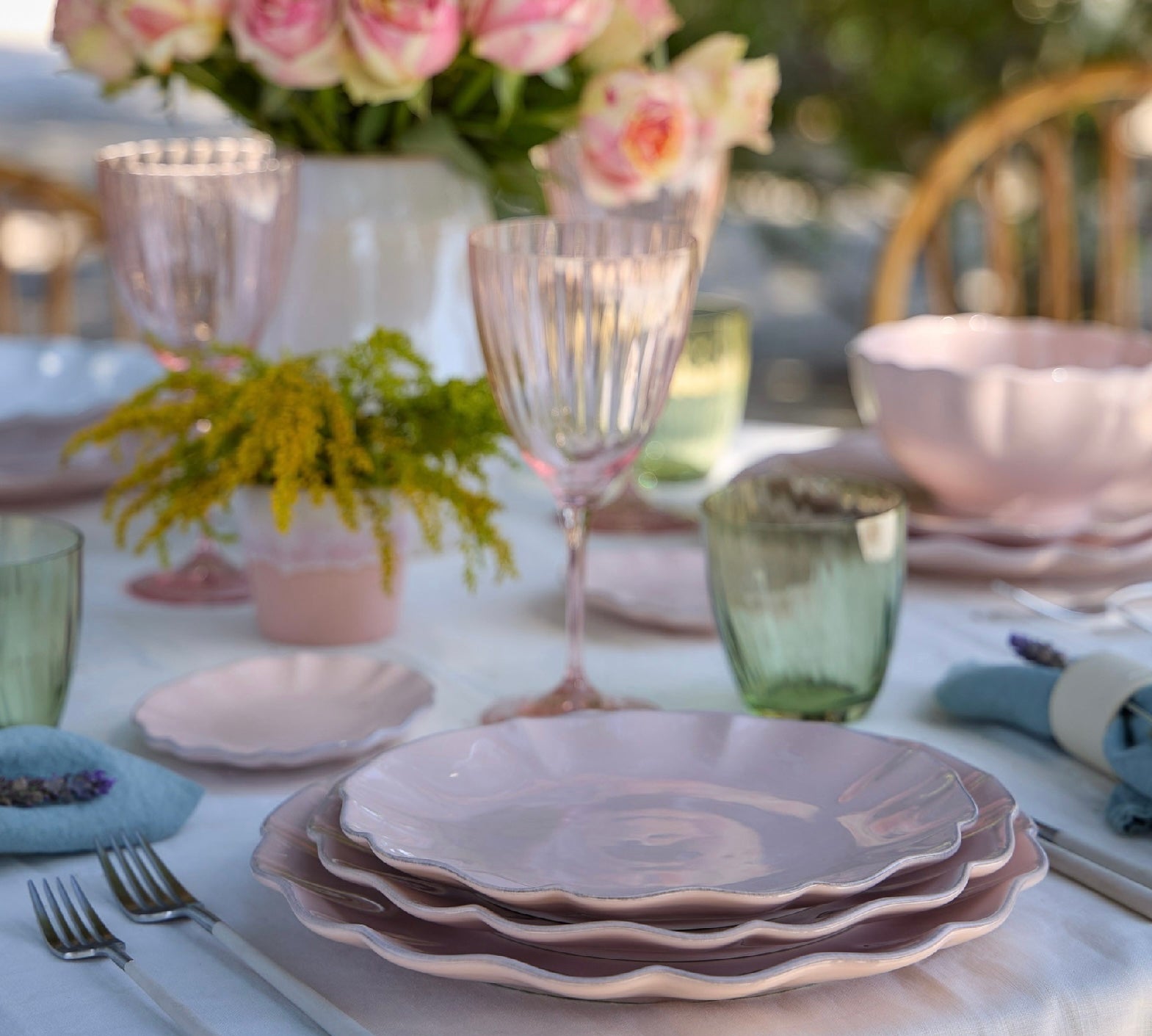 Costa Nova Rosa Pasta Bowl - Rose Pink