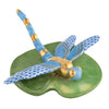 Herend Decorative Dragonfly on Lily Pad - Blue
