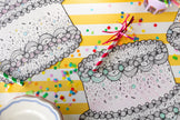 Hester & Cook Die-Cut Coloring Birthday Cake Placemat