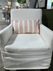 MCHI Designer Sister Parish Pink Dolly Stripe Lumbar Pillow