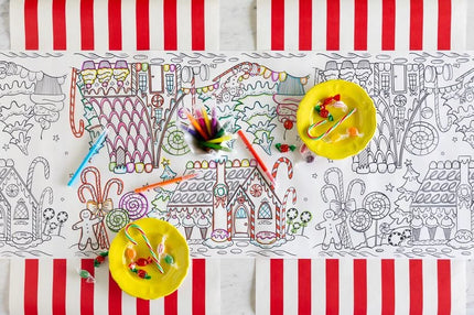 Hester & Cook Gingerbread Coloring Table Runner