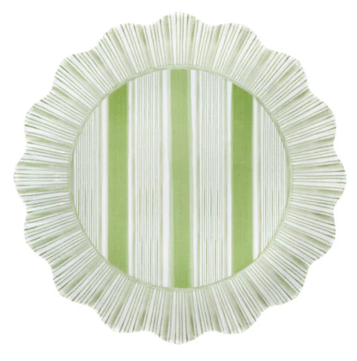 Juliska Cabana Stripe Seagrass Dessert/Salad Plate S/4 - Melamine