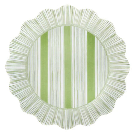 Juliska Cabana Stripe Seagrass Dessert/Salad Plate S/4 - Melamine