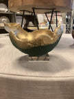 Bella Beton Concrete Bowl - Small Green/Gold