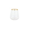 Vietri Francesca Gold Double Old Fashioned Glass - Set of 2