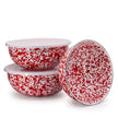 Crow Canyon Splatter Covered Multi Purpose Bowl Set - Red