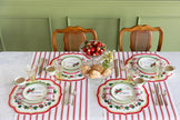 Hester & Cook Red Linen Stripe Table Runner
