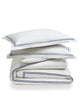 Petite Plume Luxe Premium Cotton Duvet - White w/Navy Piping