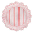 Juliska Cabana Stripe Coral Dinner Plate S/4 - Melamine