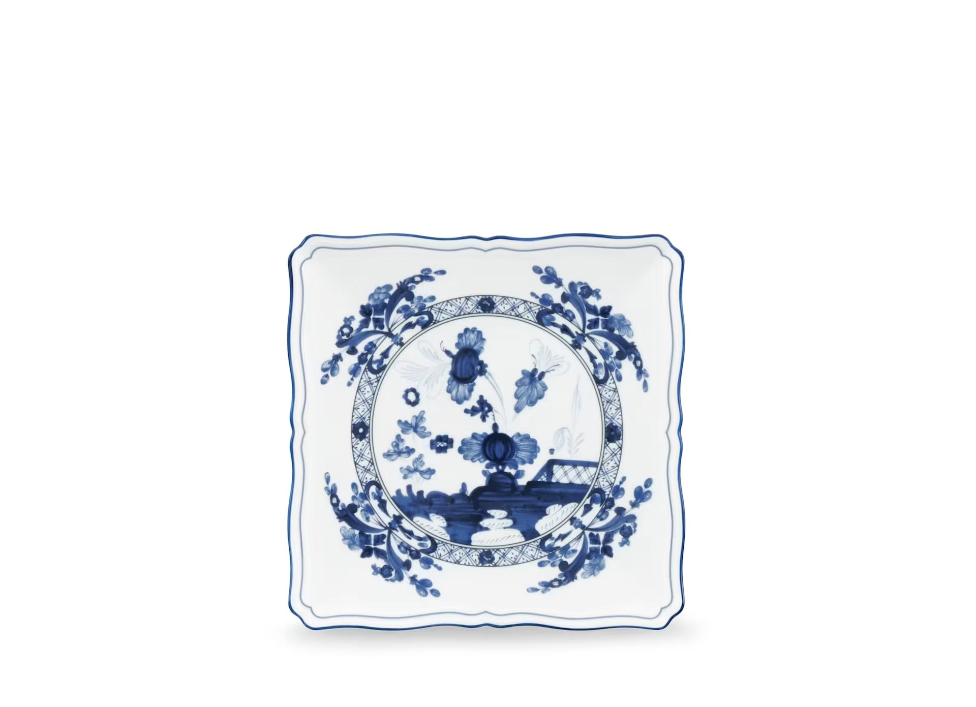Ginori Oriente Italiano Small Square Plate - Indaco