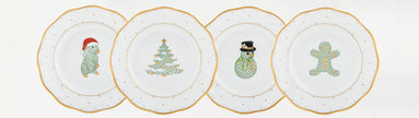 Herend Christmas Dessert Plate - Candy Cane