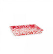 Crow Canyon Splatter Covered Small Rectangular Tray - Red