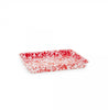 Crow Canyon Splatter Covered Small Rectangular Tray - Red