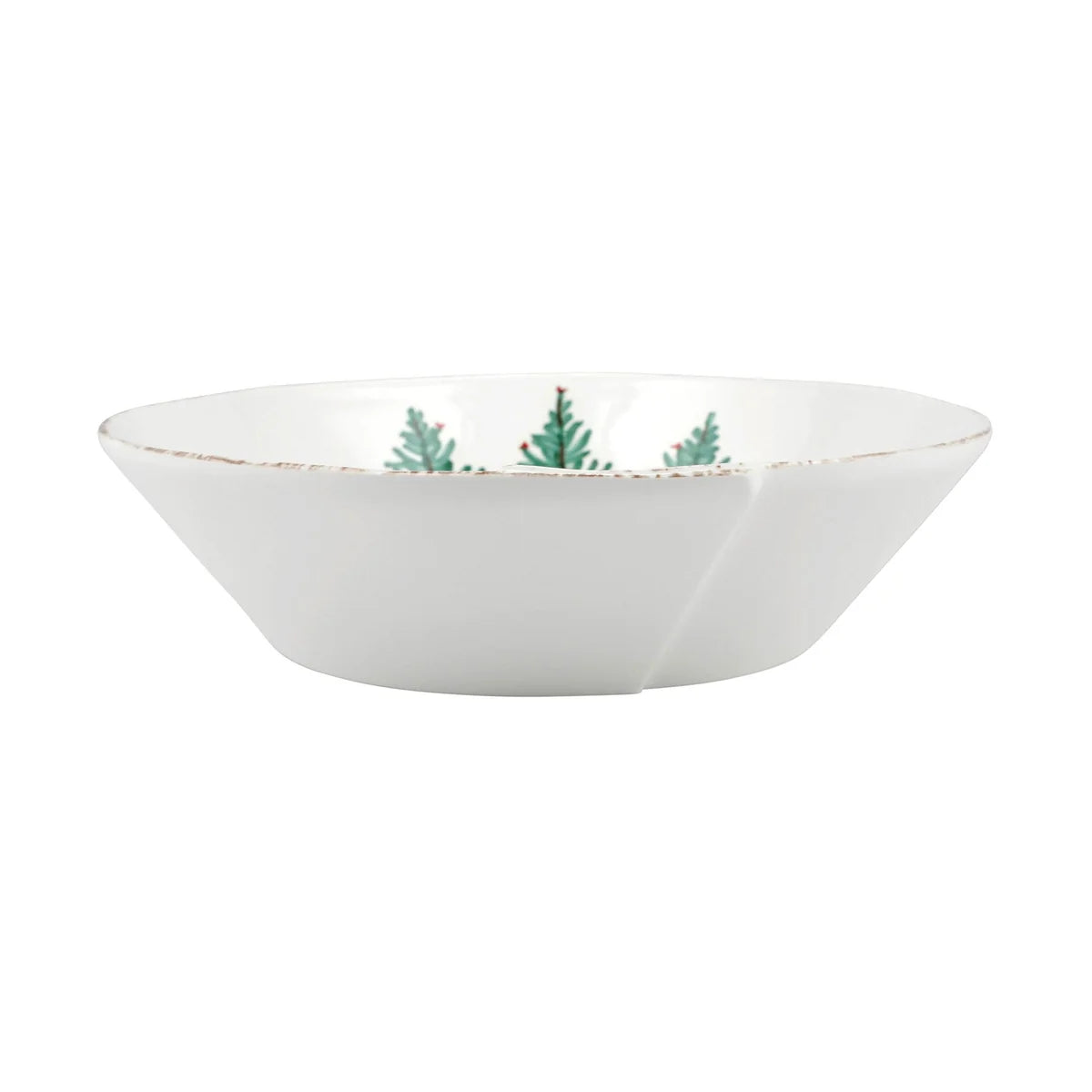 Vietri Lastra Holiday Large Shallow Serving Bowl - Melamine