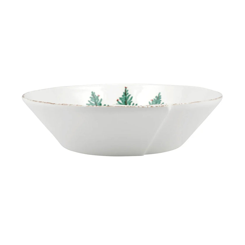Vietri Lastra Holiday Large Shallow Serving Bowl - Melamine