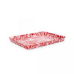 Crow Canyon Splatter Covered Large Rectangular Tray - Red