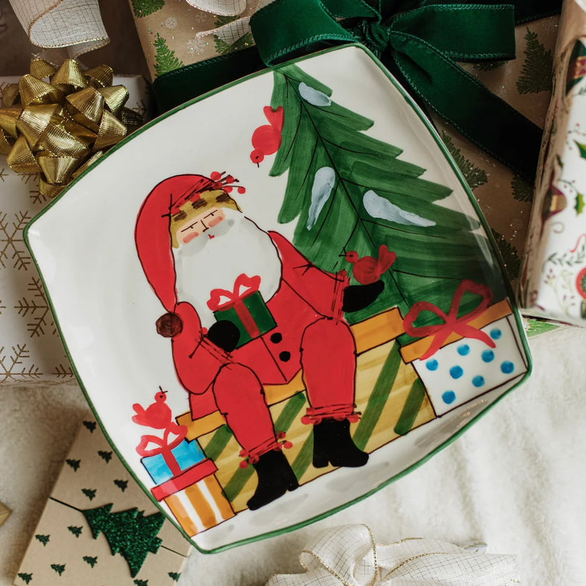 Vietri Old St. Nick 2026 Limited Edition Square Platter