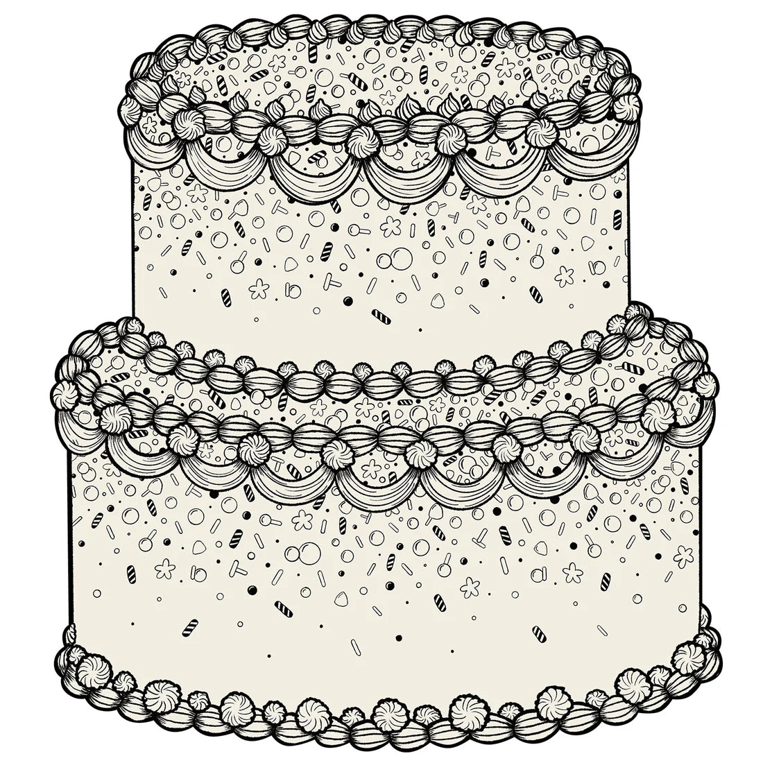 Hester & Cook Die-Cut Coloring Birthday Cake Placemat