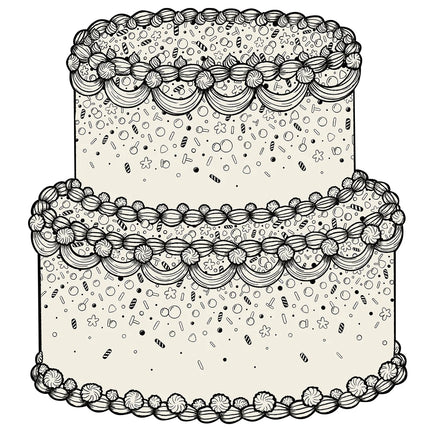 Hester & Cook Die-Cut Coloring Birthday Cake Placemat