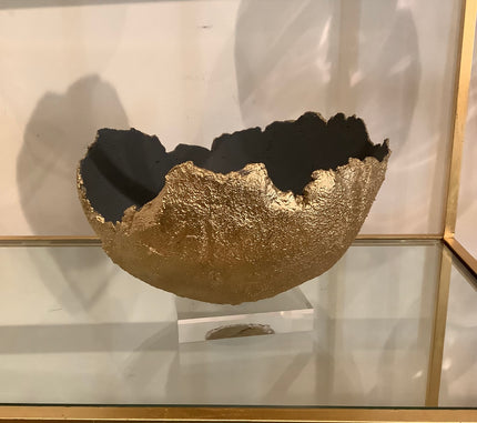 Bella Beton Concrete Bowl - Medium Black/Gold