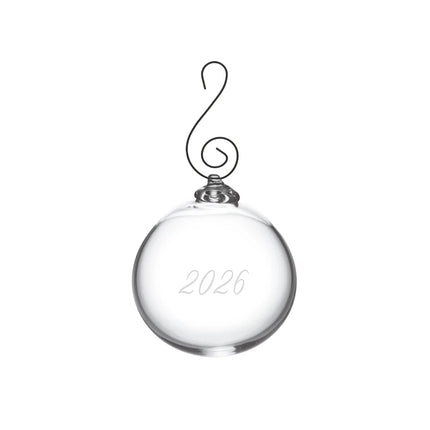 Simon Pearce Round “2026” Ornament