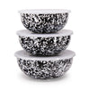 Crow Canyon Splatter Covered Multi Purpose Bowl Set - Black