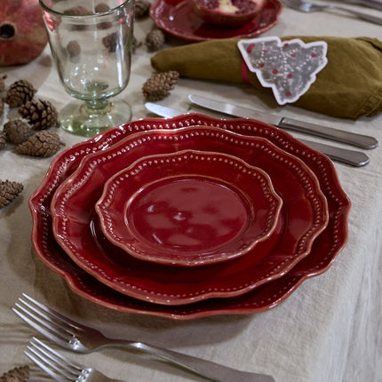 Costa Nova Almara Dinner Plate - Ruby